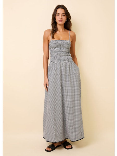 The Delta Dress Gingham SOLID&STRIPED