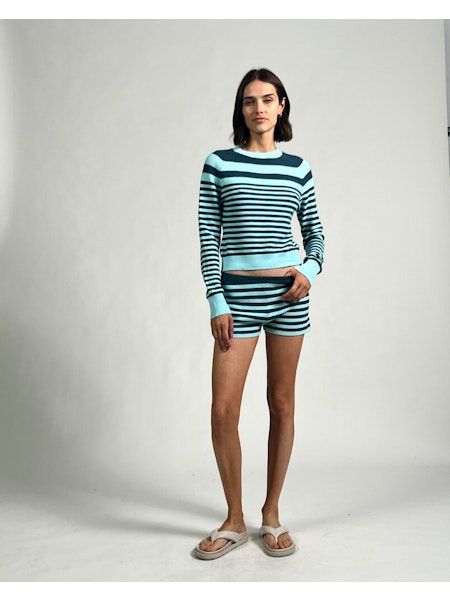 The Manny Sweater Evergreen SOLID&STRIPED