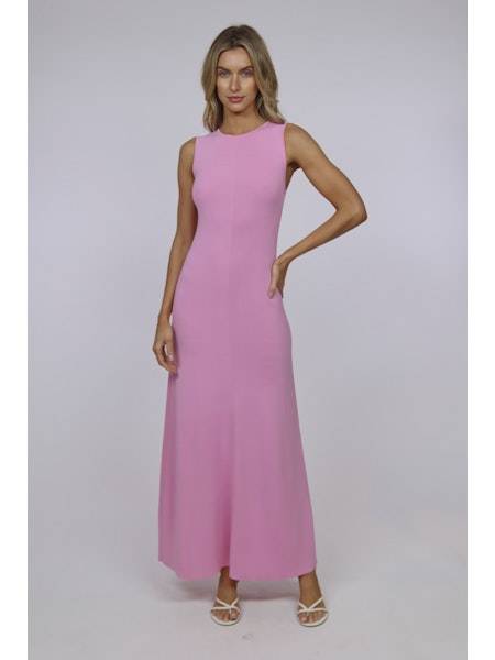 The Lucerne Bonbon sleeveless pink maxi dress by SOLID&STRIPED
