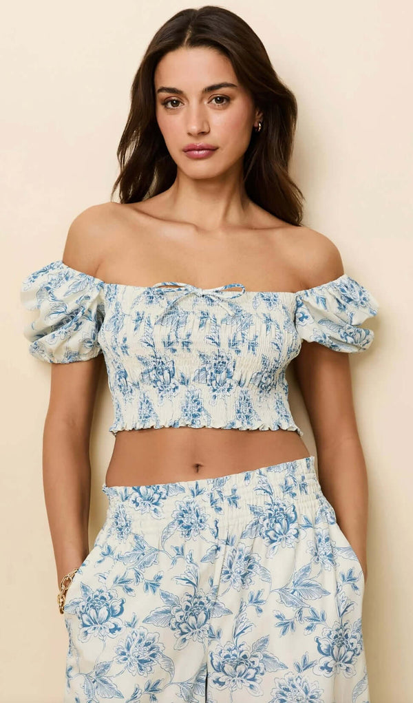 The Corrina Cropped Top French Toile SOLID&STRIPED