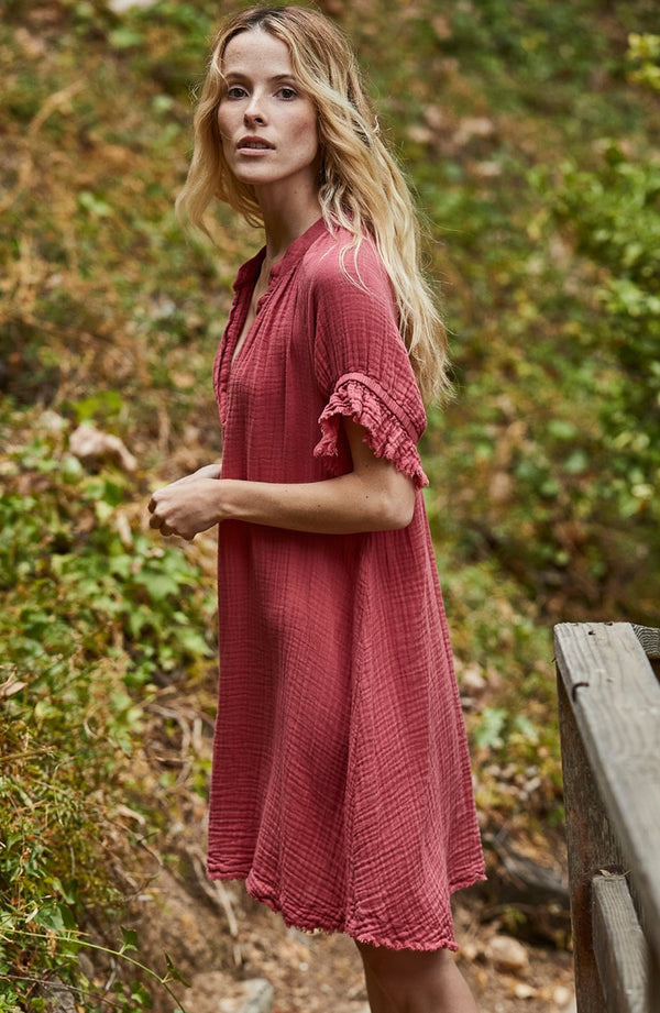 Antibes Dress Guava Red 9SEED