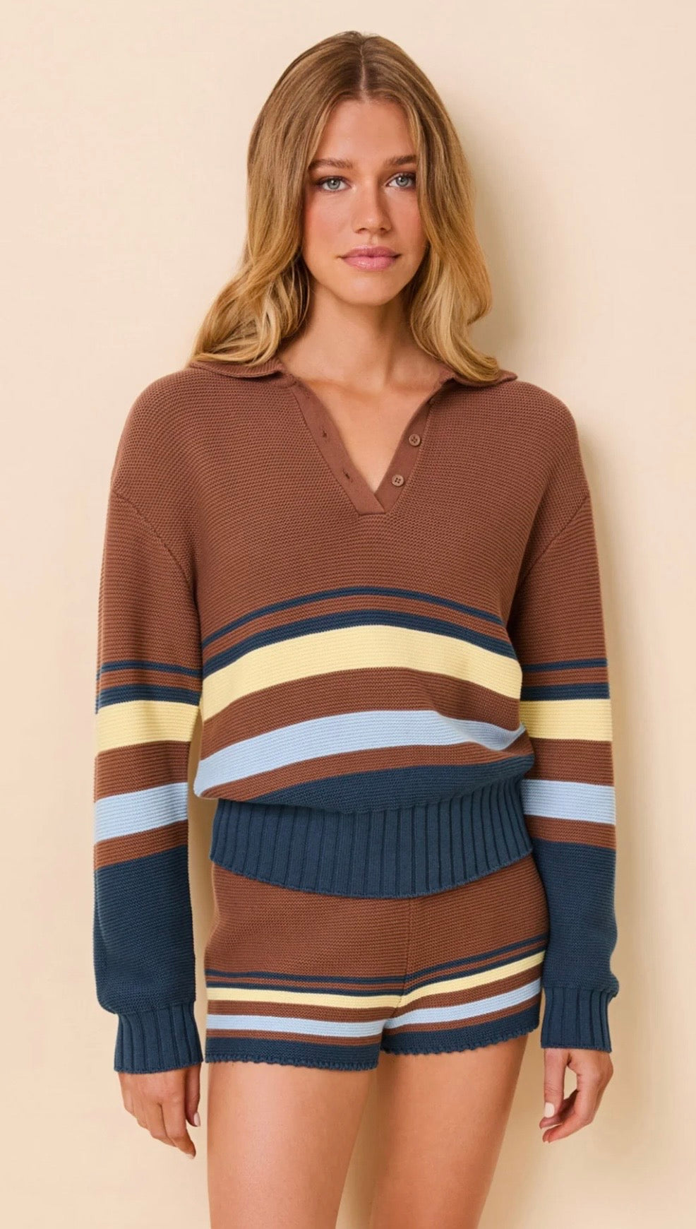 The Cleo Pullover Walnut SOLID&amp;STRIPED