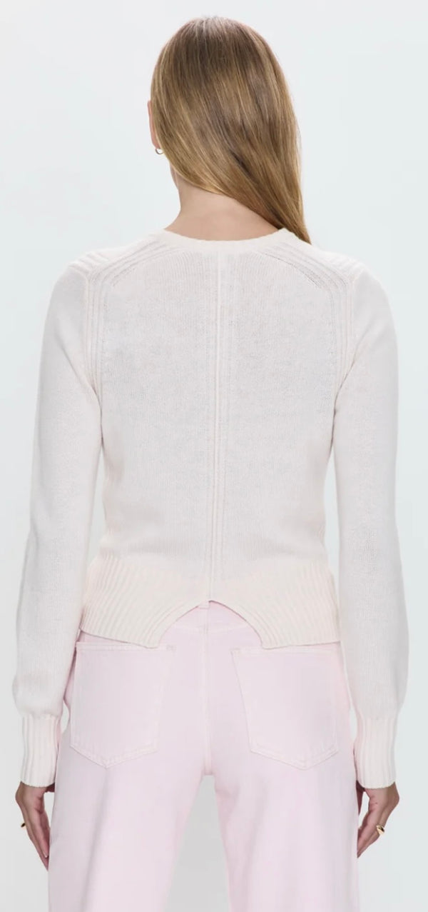 Taye Shrunken Cardi Barely Pink PISTOLA DENIM