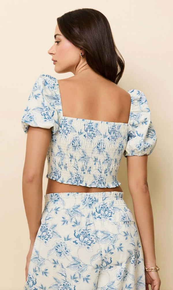 The Corrina Cropped Top French Toile SOLID&STRIPED