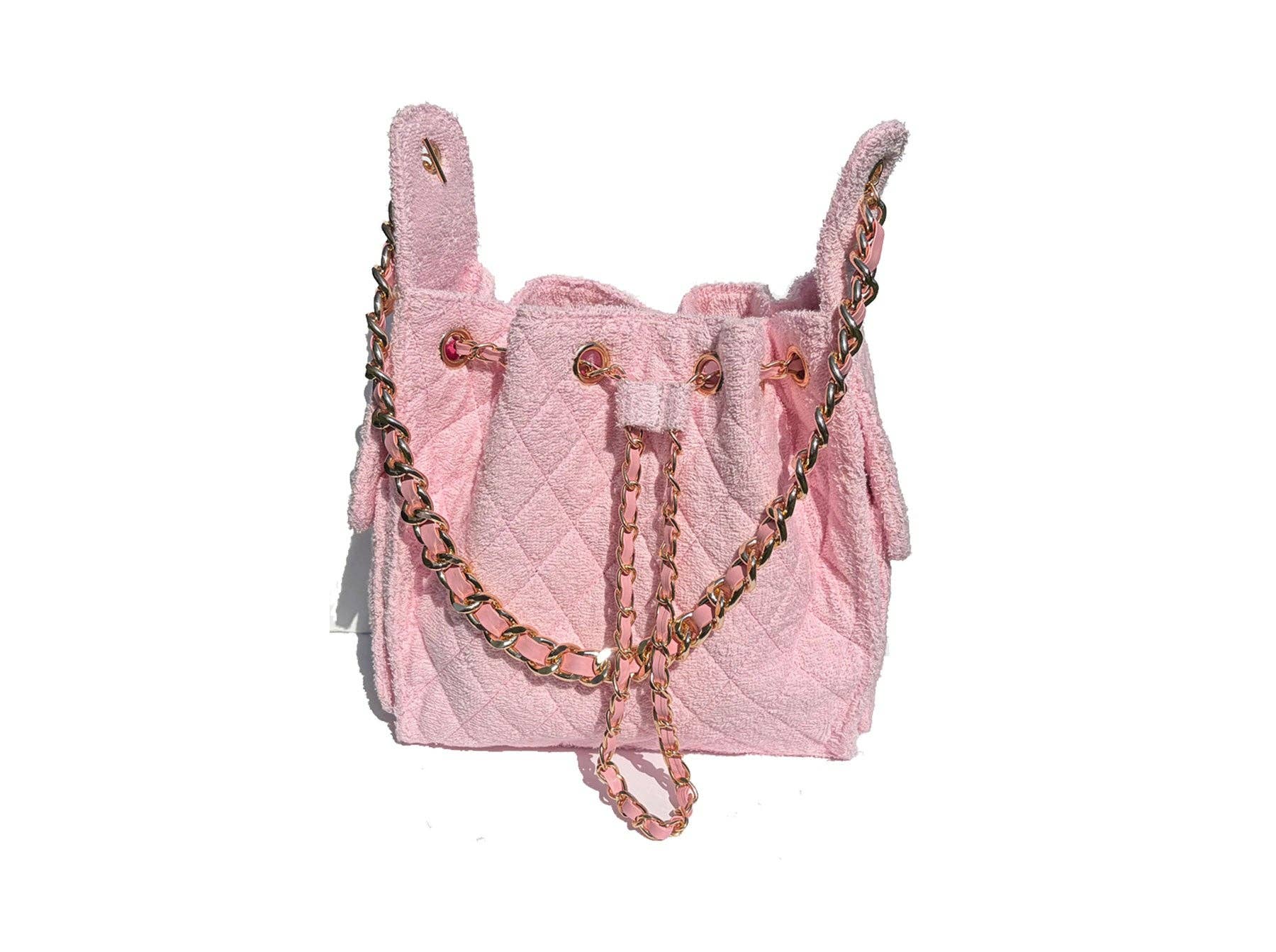 Terry Bucket Tote Bubblegum THE POOLCLUB MONACO