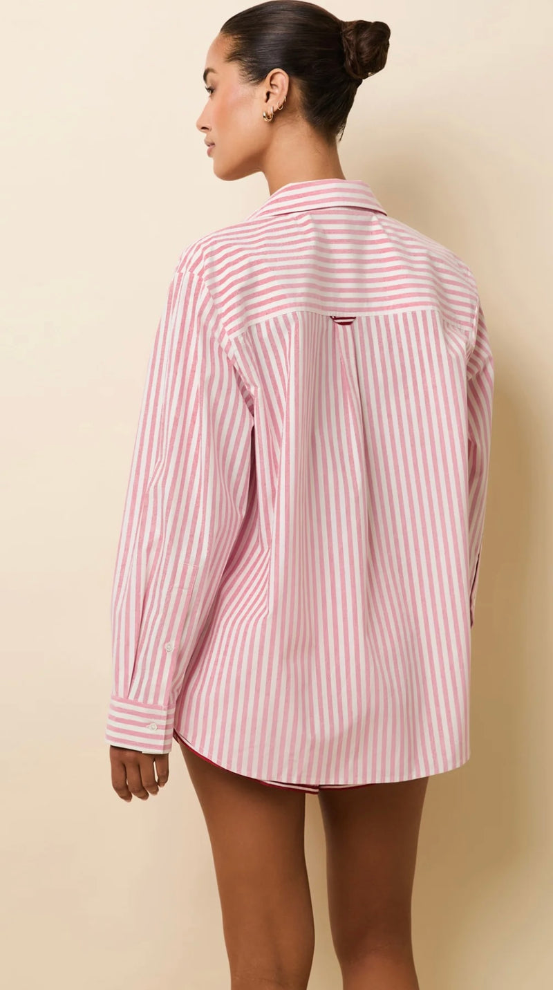 Avril Classic Button Down Taffy X Brulé SOLID&STRIPED