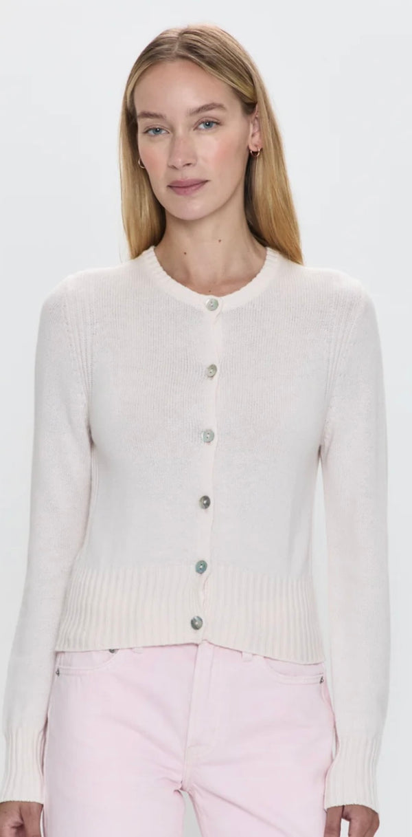 Taye Shrunken Cardi Barely Pink PISTOLA DENIM