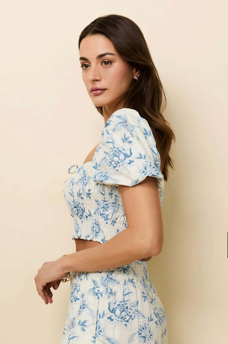 The Corrina Cropped Top French Toile SOLID&STRIPED