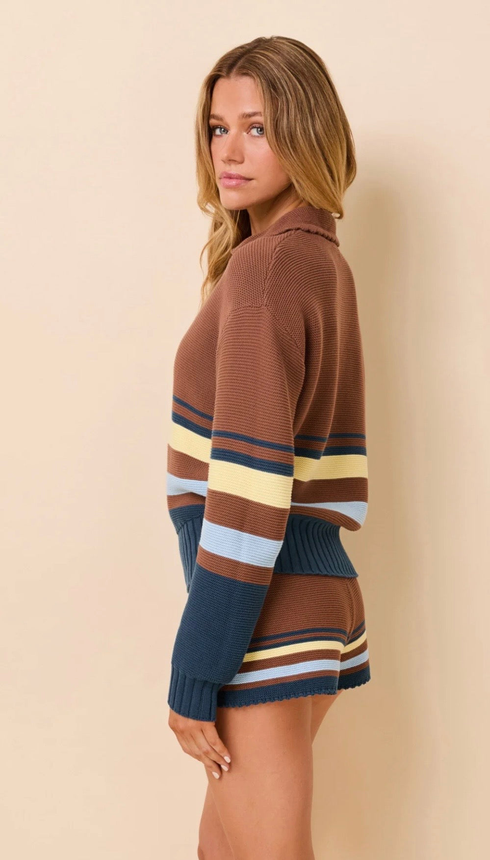 The Cleo Pullover Walnut SOLID&amp;STRIPED