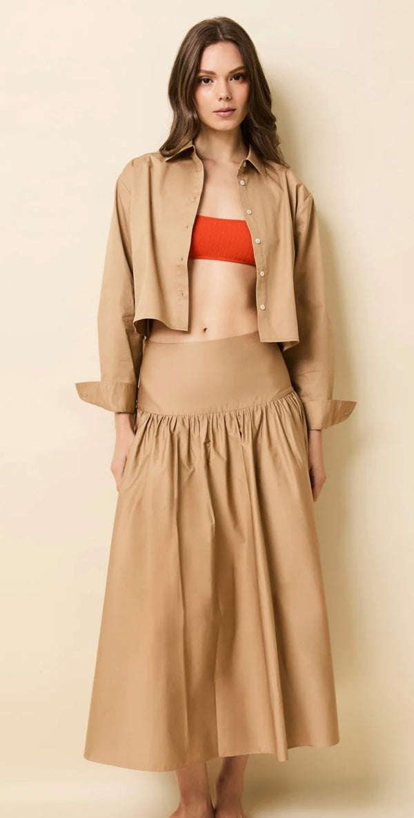 The Magnolia Skirt Camel SOLID&STRIPED