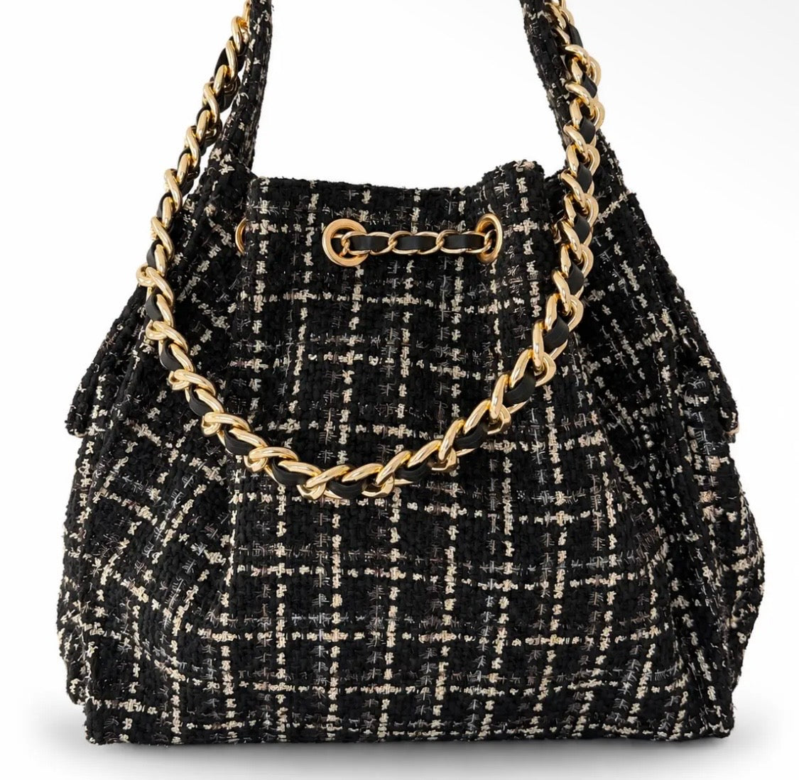 Bayshore Beach Bag Noir Tweed