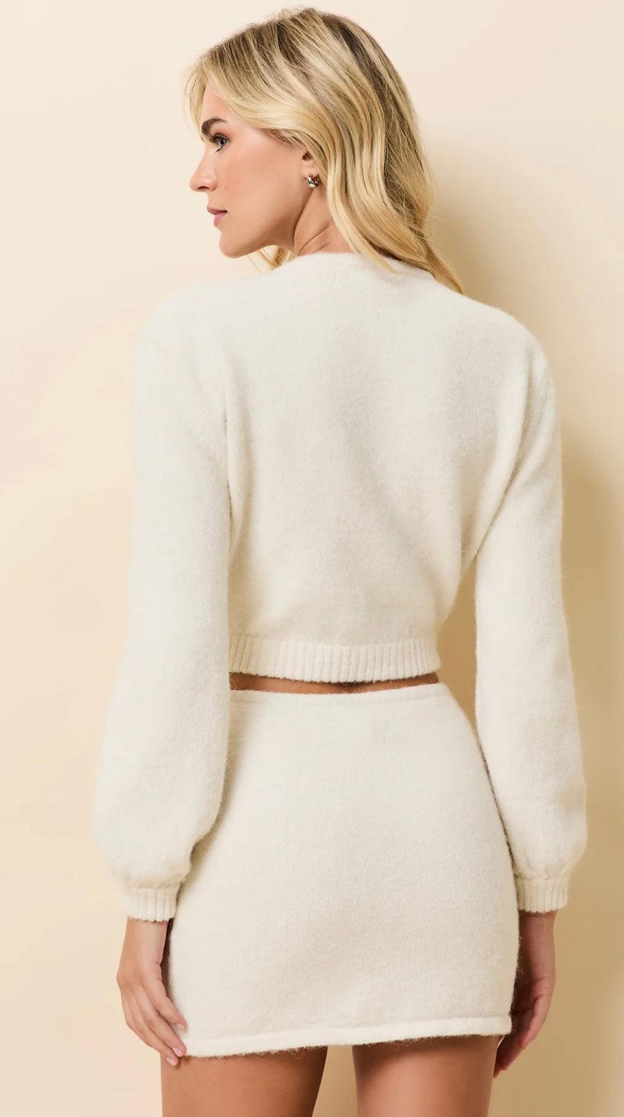 The Ronnie Mini Skirt by Brulé SOLID&STRIPED sleek bodycon fit with tubular waistband