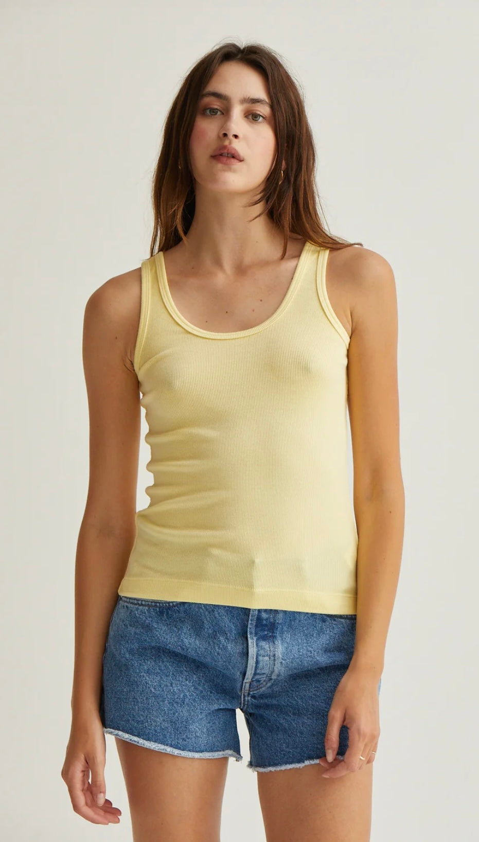 Mila Rib Tank Lemon ASHER