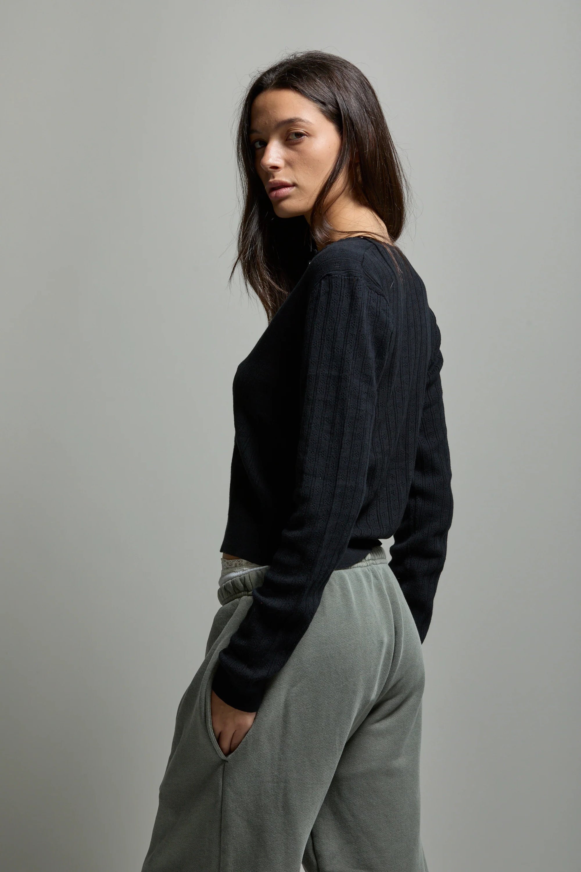 Pipa Cardigan True Black ASHER THE LABEL