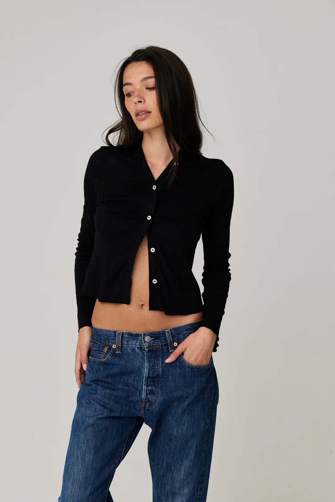 Chelsea Cardigan True Black ASHER THE LABEL