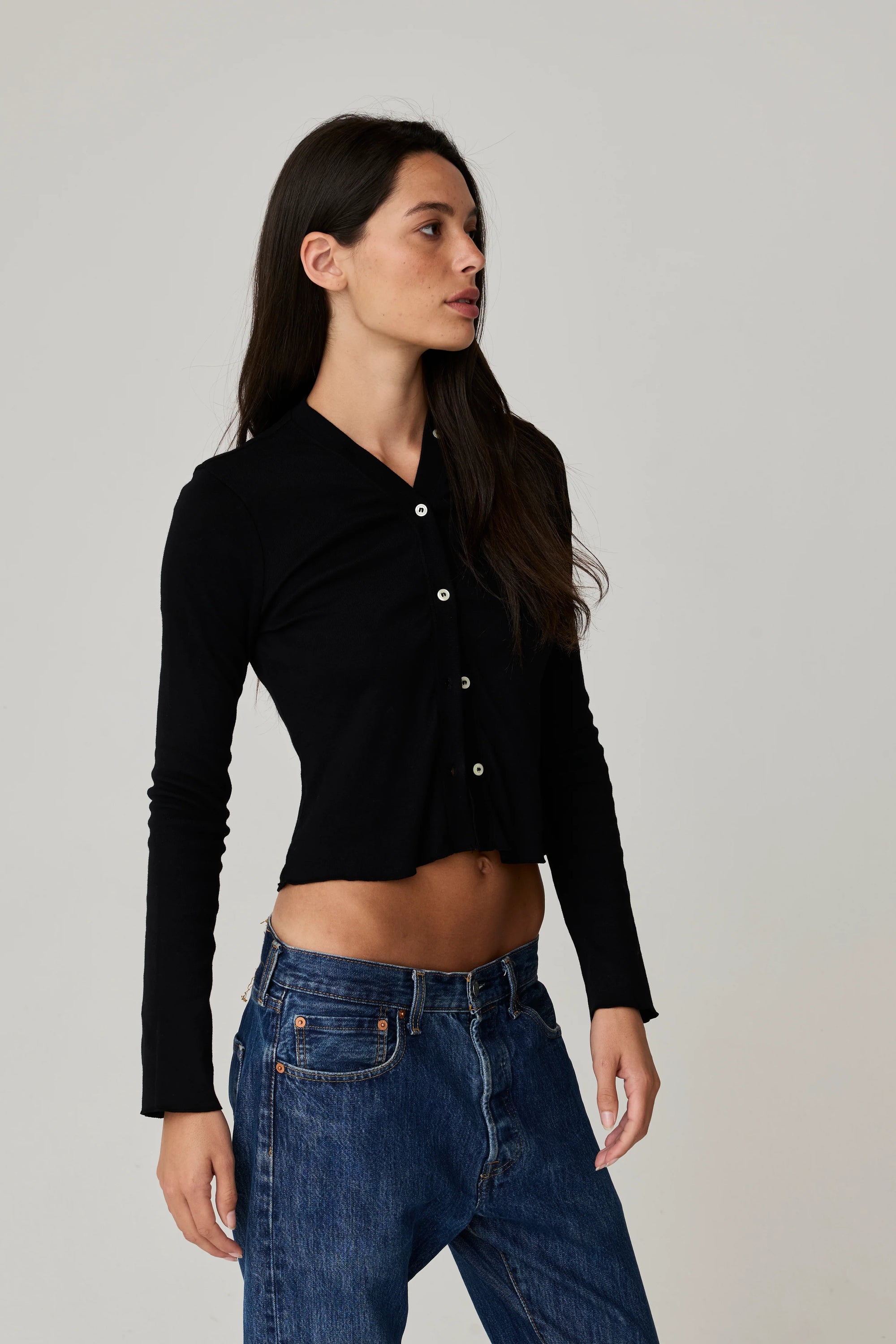 Chelsea Cardigan True Black ASHER THE LABEL