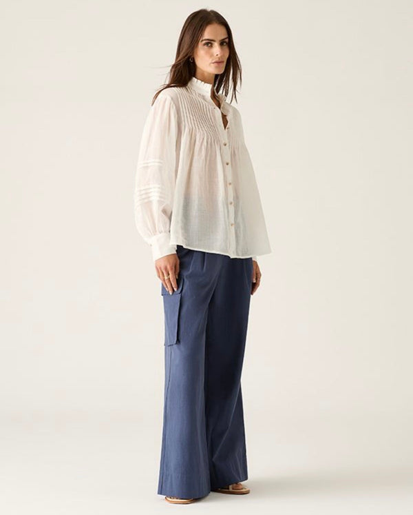 Aaliyah Blouse Bleu MOS THE LABEL - The Poolclub Monaco