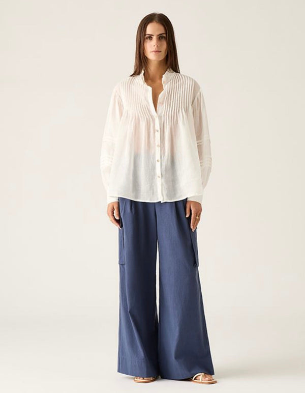 Aaliyah Blouse Bleu MOS THE LABEL - The Poolclub Monaco