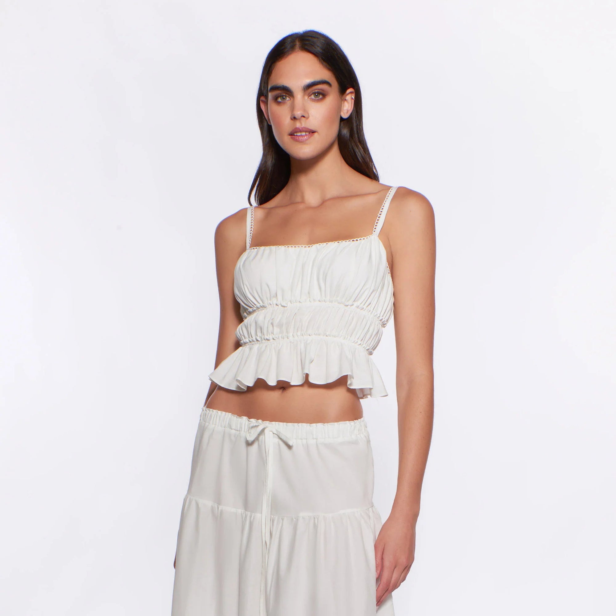 Amelia Cotton Top Le Blanc - The Poolclub Monaco