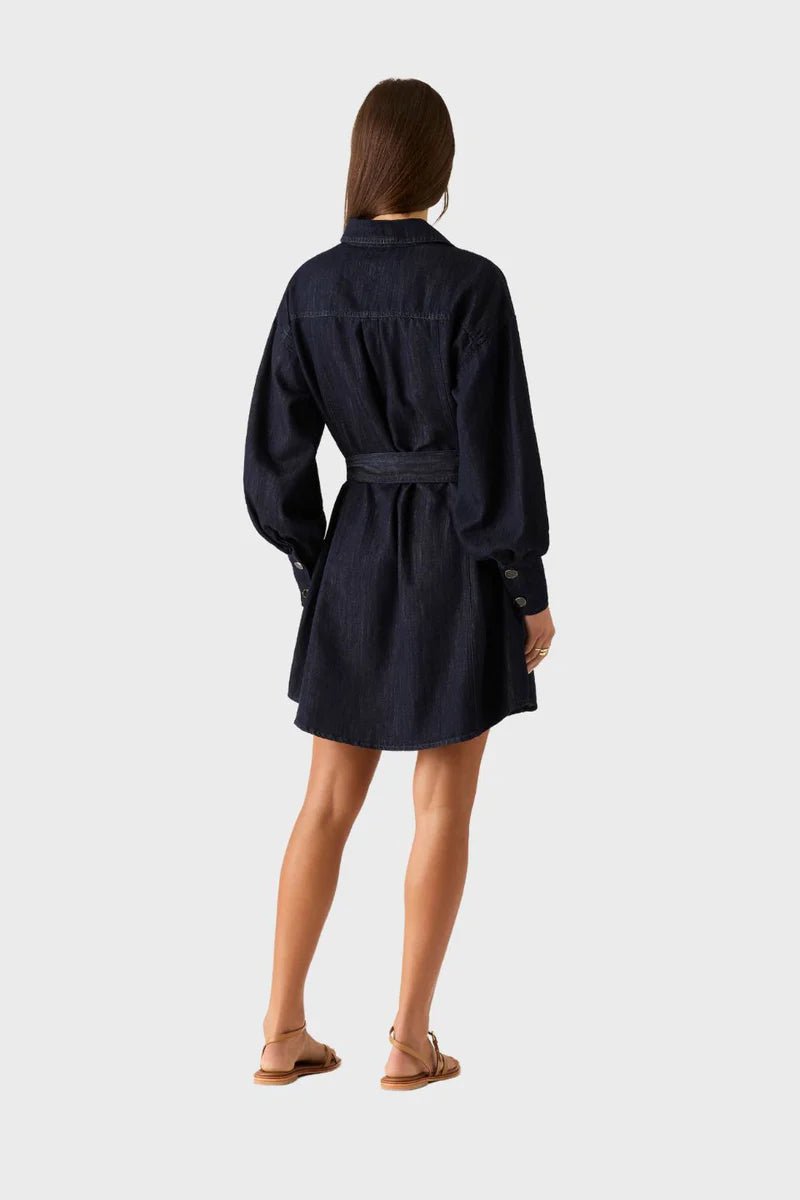 Ana Denim Shirt Mini Dress - The Poolclub Monaco