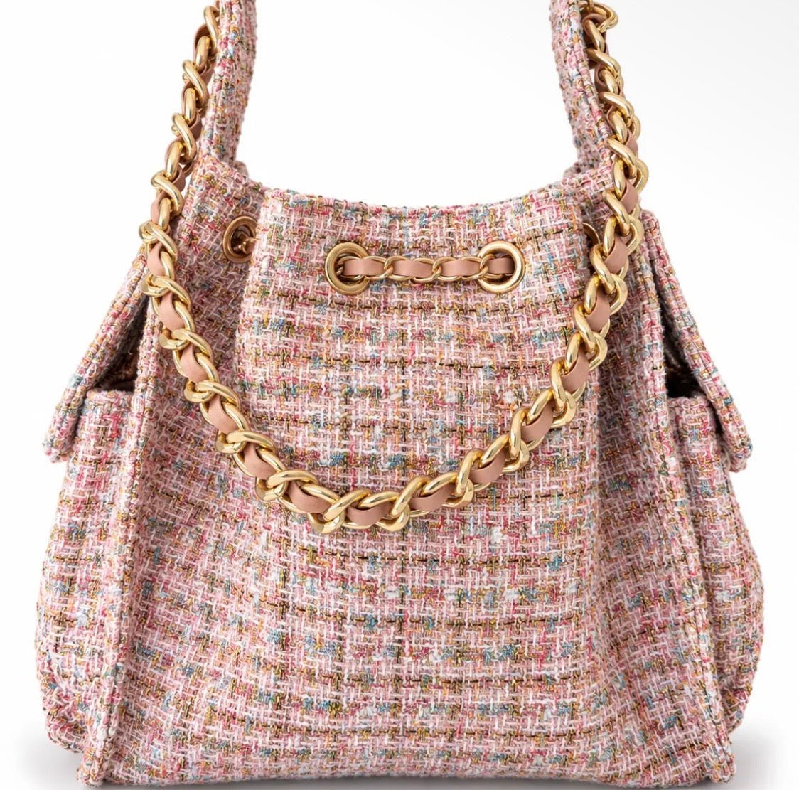 Bayshore Beach Bag Rose Tweed - The Poolclub Monaco