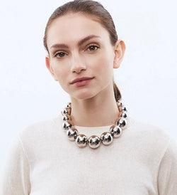 Beads Necklace Silver VANESSA BARONI - The Poolclub Monaco