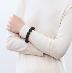 Big Beads Bracelet Matte Black VANESSA BARONI - The Poolclub Monaco