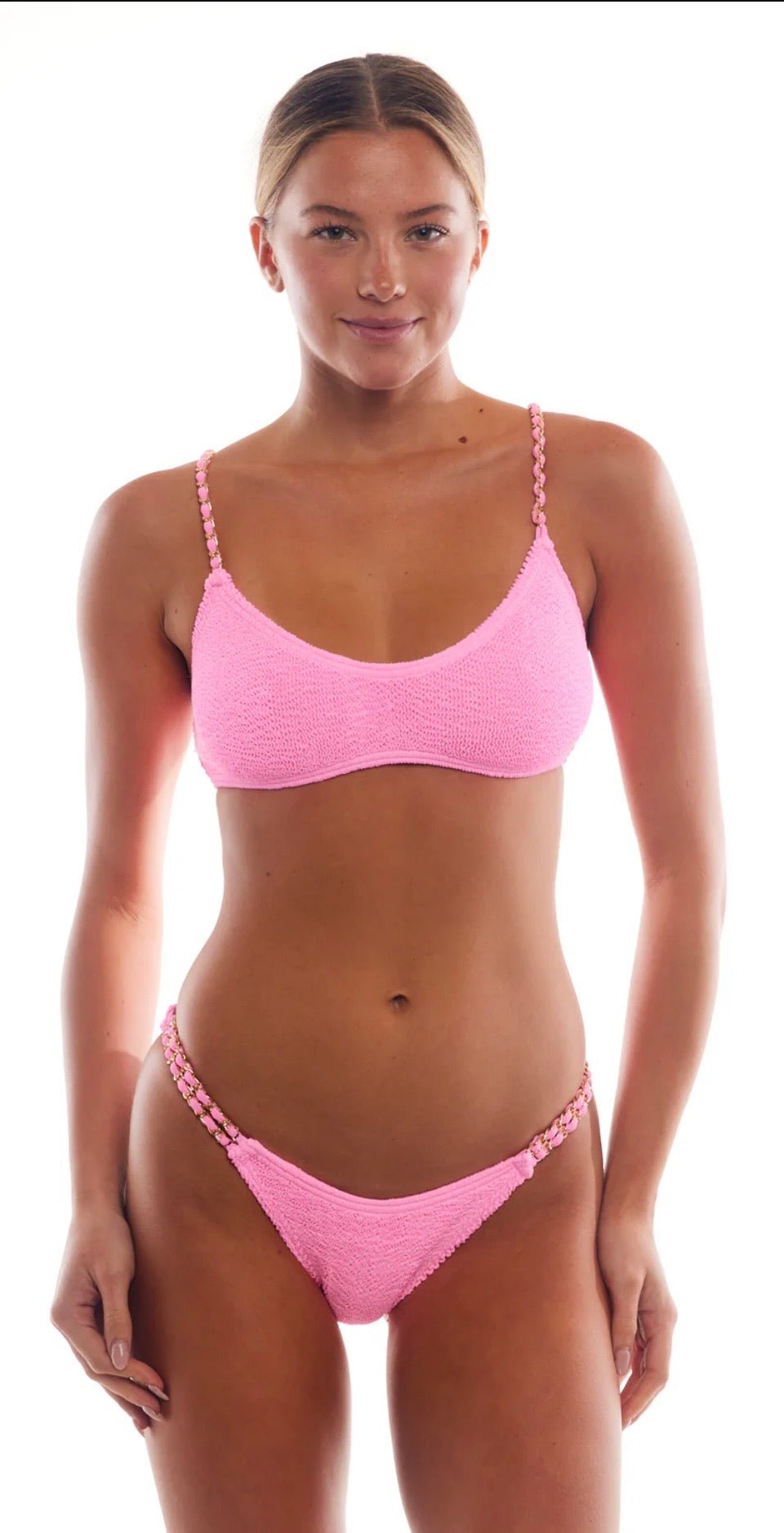 Bondi Gold Chain Baby Pink Bikini LOVE&BIKINIS - The Poolclub Monaco