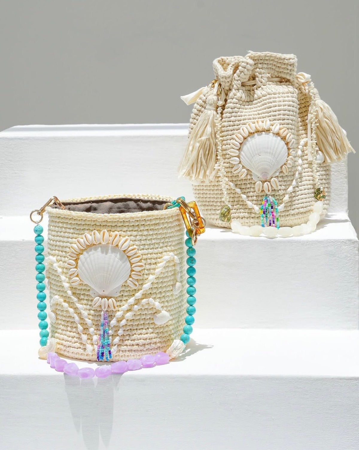 Bucket Shell Bag LE POM POM - The Poolclub Monaco