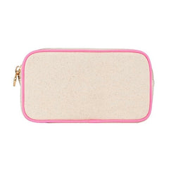 Canvas & Vegan Leather Small Pouch - Bubblegum - STONEY CLOVER LANE - The Poolclub Monaco