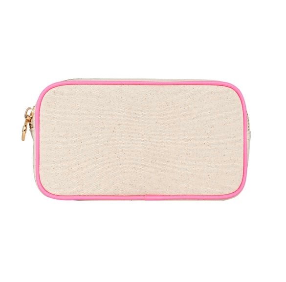 Canvas & Vegan Leather Small Pouch - Bubblegum - STONEY CLOVER LANE - The Poolclub Monaco