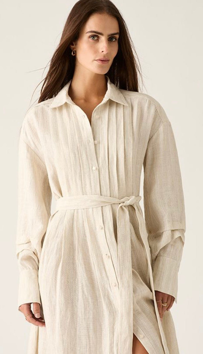 Carolina Dress Almond MOSTHE LABEL - The Poolclub Monaco