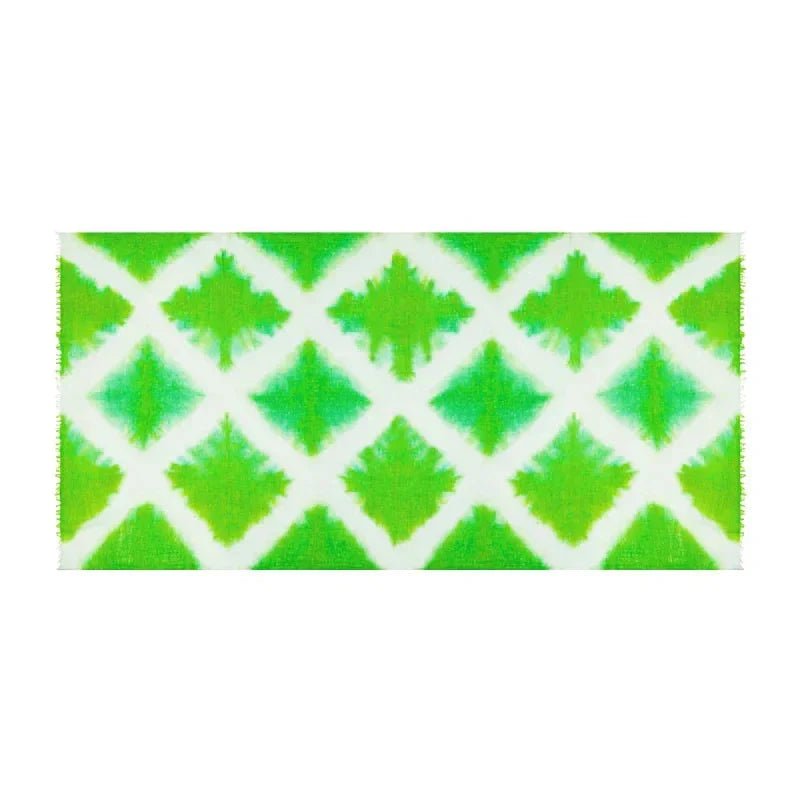 Cashmere Dip Dye Saline Pareo Chartreuse Green MER ST. BARTH - The Poolclub Monaco