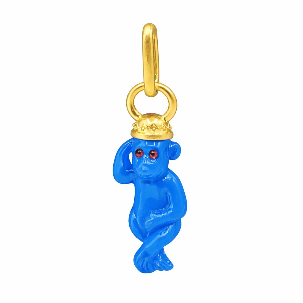 Cerulean Blue Monkey Charm - The Poolclub Monaco