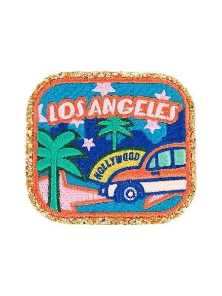 Los Angeles city patch with palm trees and car design by Stoney Clover Lane
