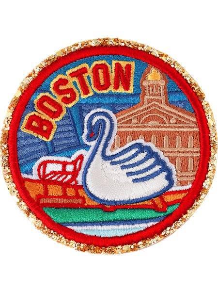 Boston city patch with swan and historic building embroidery by Stoney Clover Lane