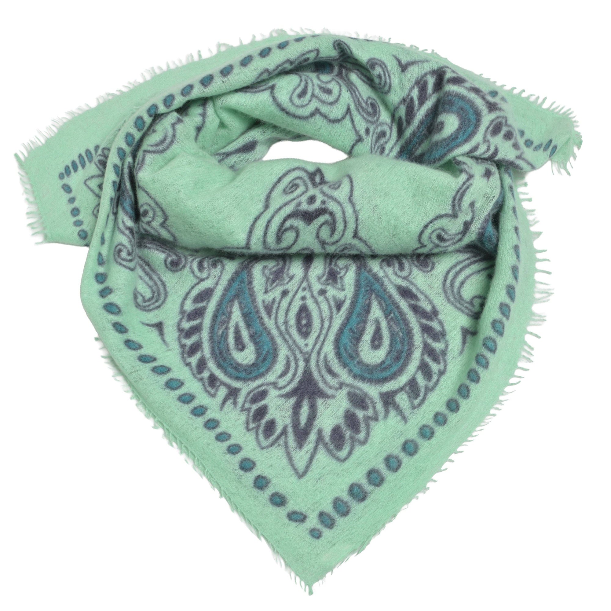 Cashmere Bandana Paisley Green