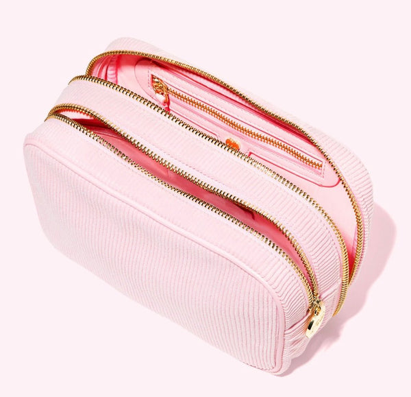 Double Zip Pouch Preppy Pink STONEY CLOVER - The Poolclub Monaco