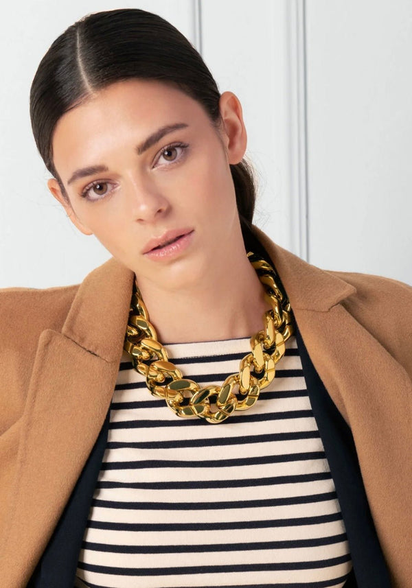 Flat Chain Necklace Gold VANESSA BARONI - The Poolclub Monaco