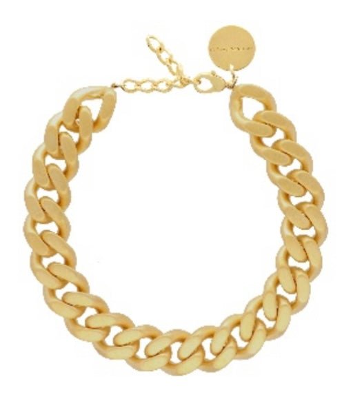 Flat Chain Necklace Gold VANESSA BARONI - The Poolclub Monaco