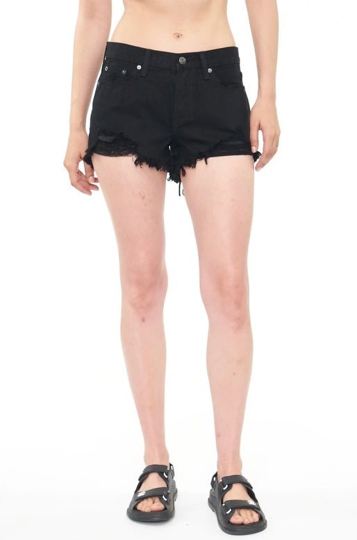 Gigi Low Rise Cut Off Short Black Overdye PISTOLA - The Poolclub Monaco