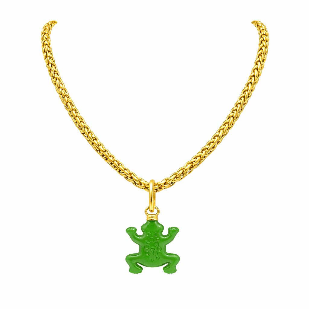 Jade Green Frog Charm - The Poolclub Monaco