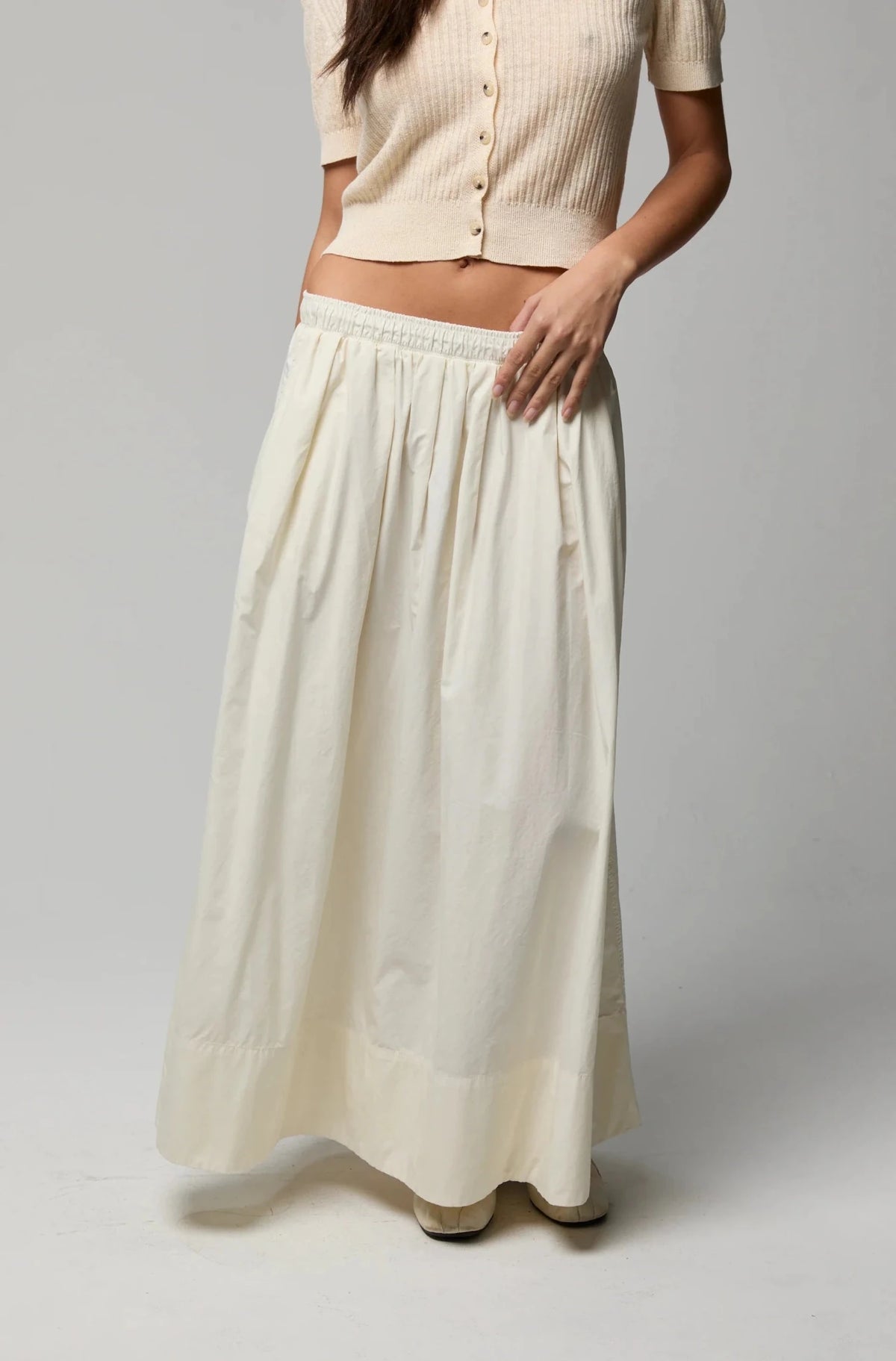 Kate Poplin Skirt Afterglow ASHER THE LABEL - The Poolclub Monaco