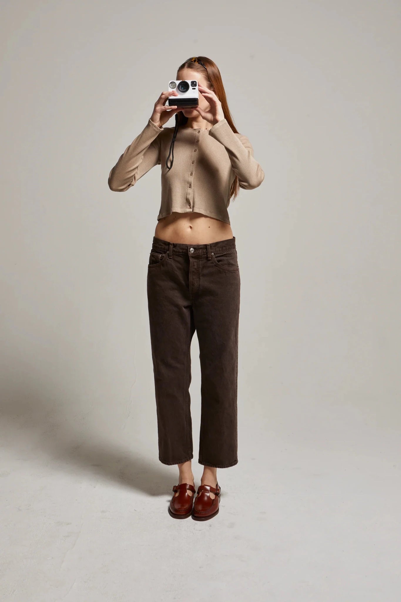 Kennedy Crewneck Cardigan Biscuit ASHER THE LABEL - The Poolclub Monaco