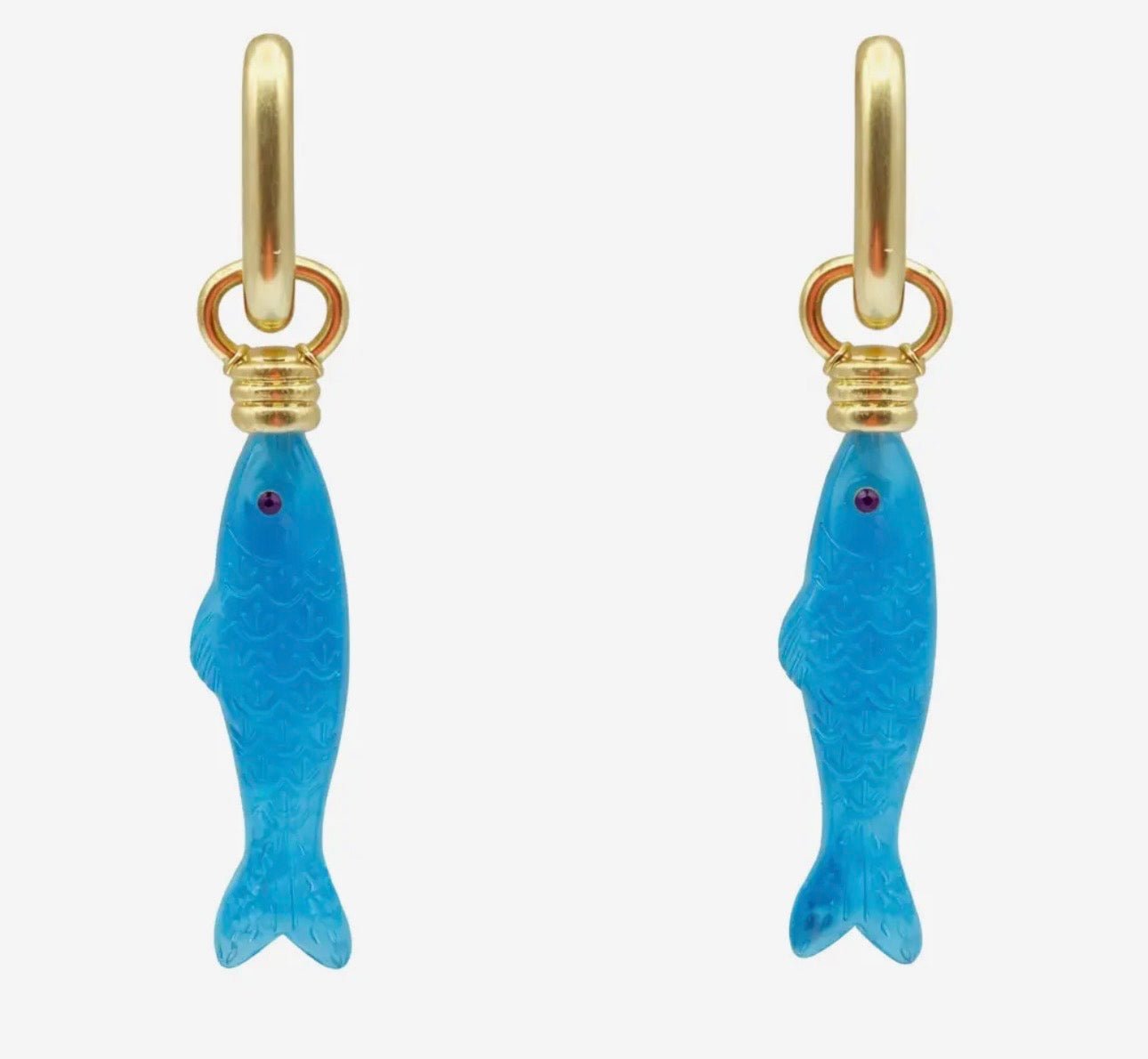 Lucky Fish Blue Earrings - The Poolclub Monaco