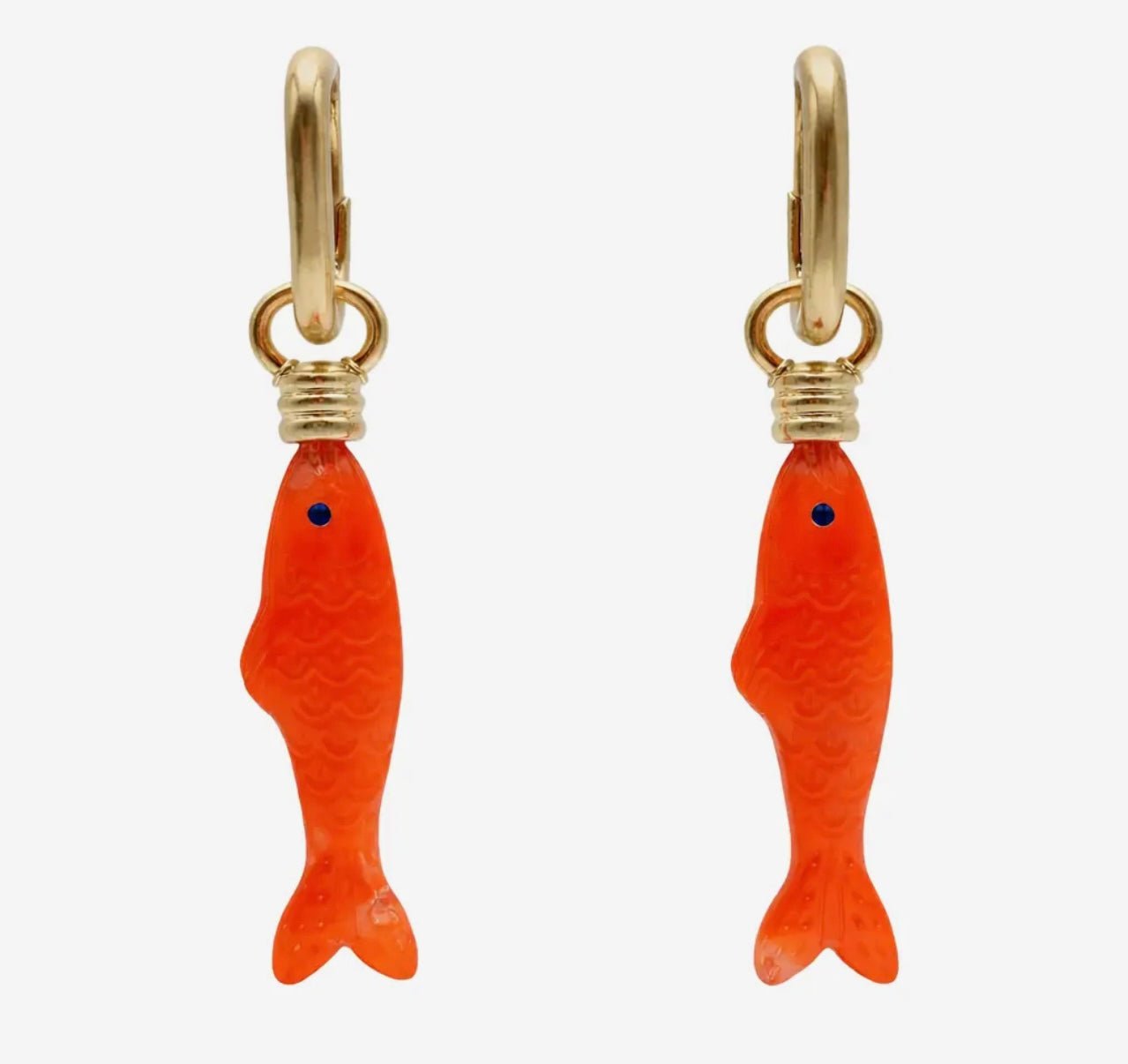 Lucky Fish Tangerine Earrings - The Poolclub Monaco