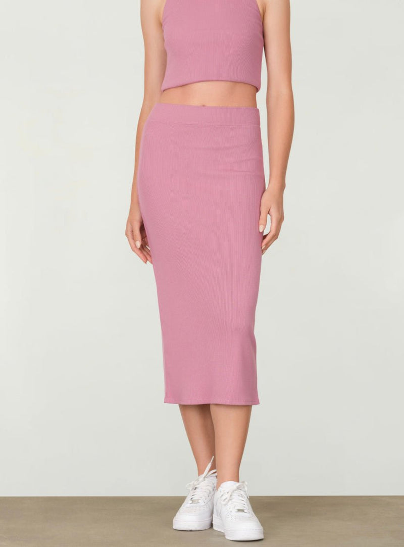 LuxRib Midi Skirt Wild Orchid MYLES PRICE - The Poolclub Monaco