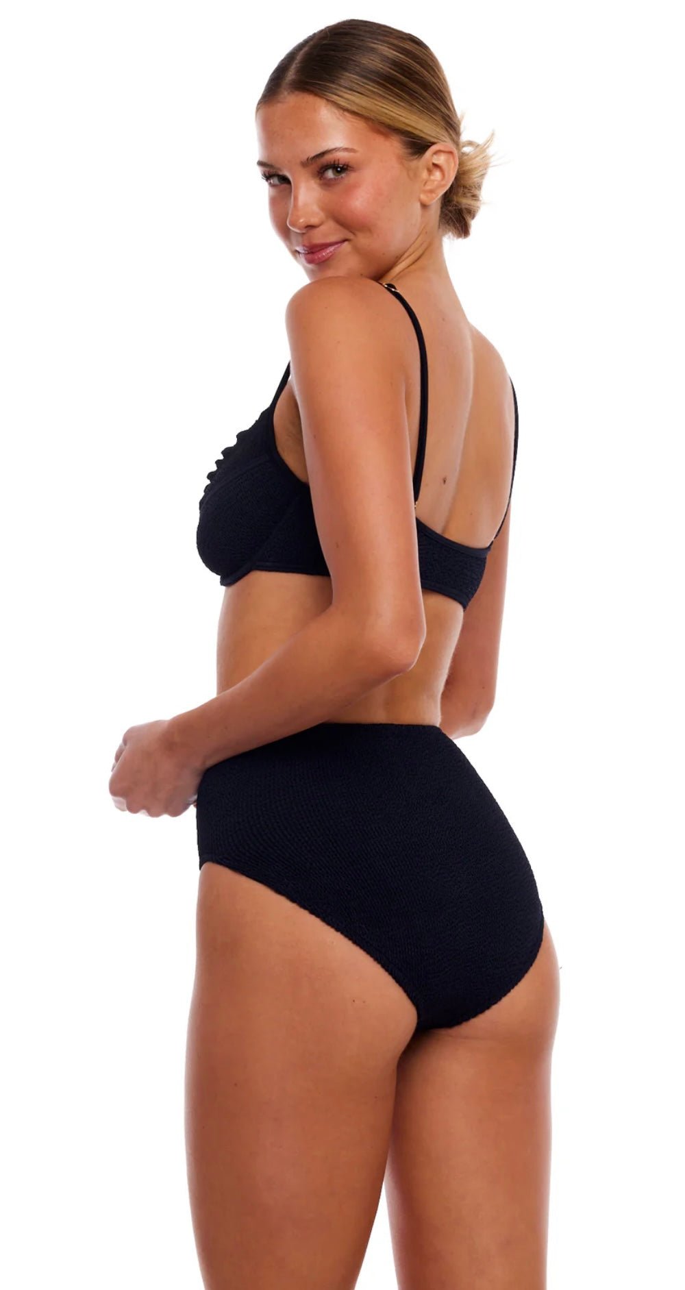 Malibu Scallop Underwire Black LOVE&amp;BIKINIS - The Poolclub Monaco