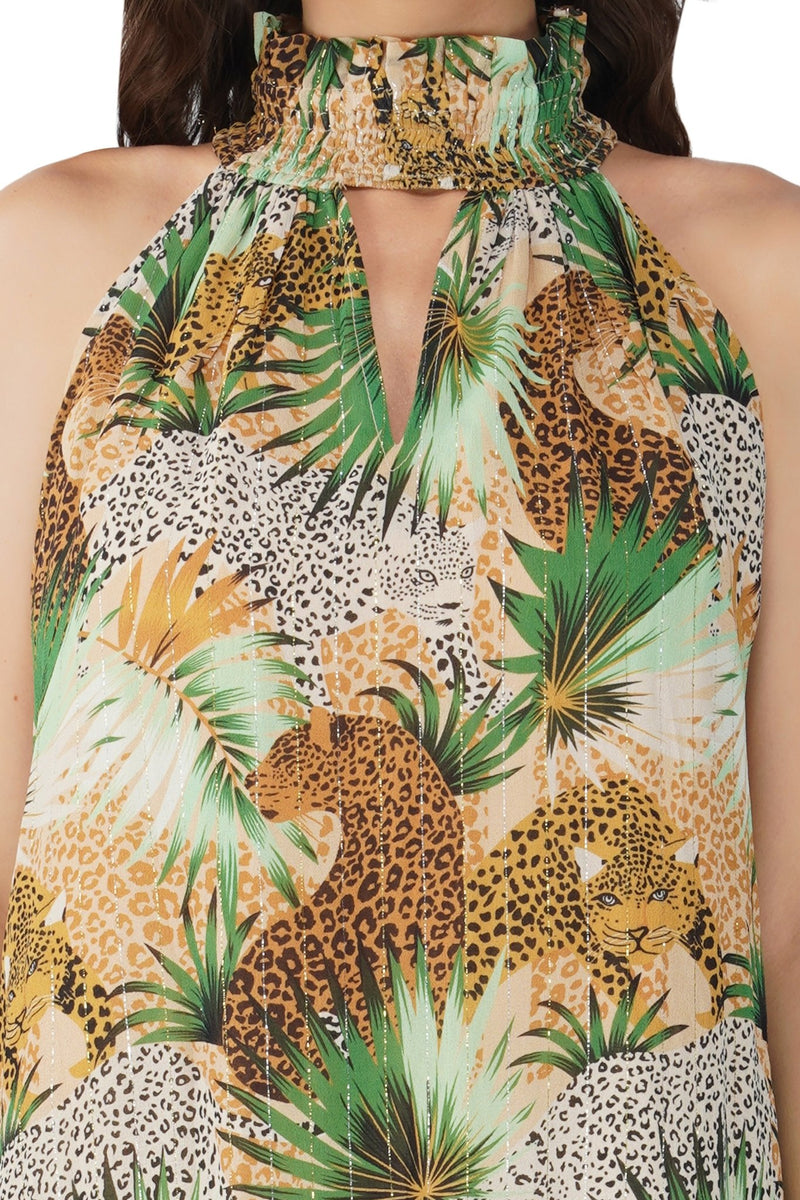 Masai Cheetah Smocking Dress AMERICA&BEYOND - The Poolclub Monaco