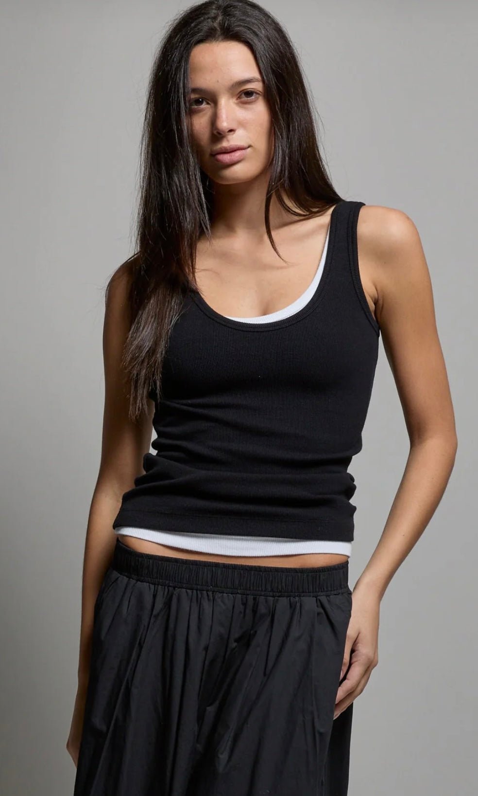 Mila Tank Top Noir ASHER THE LABEL - The Poolclub Monaco